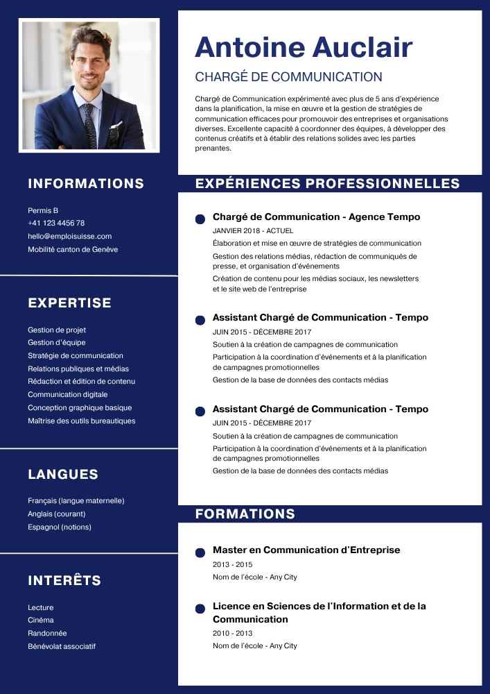 Aperçu CV Finance - Élégant et conservateur