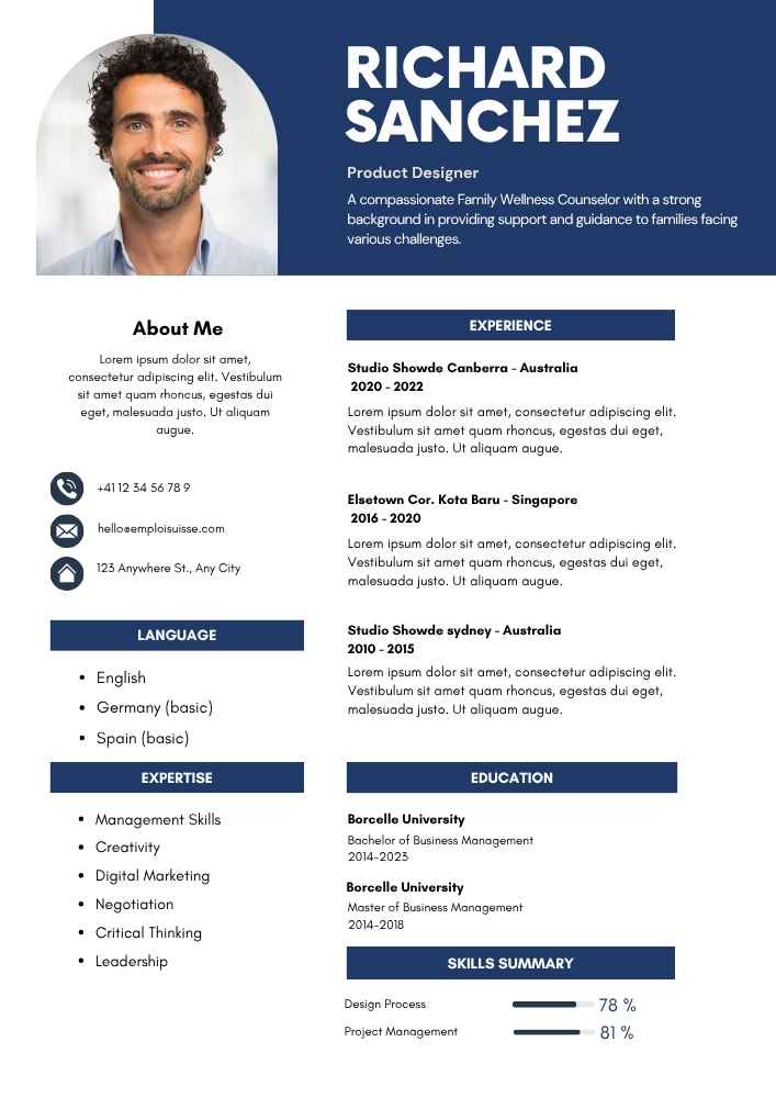 Aperçu CV Executive - Modèle moderne pour dirigeants